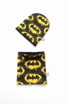 Komplet żółty batman - czapka i komin 