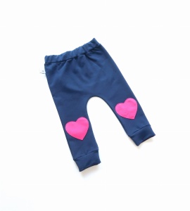 Legginsy granat i fuksja