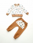 Komplet pojazdy retro z karmelem  - baggy i bluza 