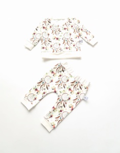 Komplet pastelowe łapacze - bluza  i legginsy   