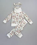 Komplet pastelowe łapacze - bluza z kominem, legginsy i opaska