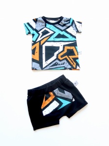 Foxes on mint set - t-shirt and shorts (1) (1)