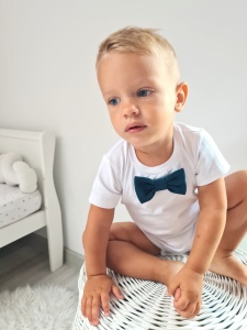 Body białe z muchą zieleń butelkowa