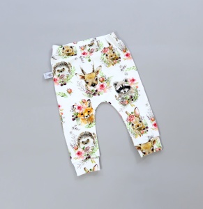 Legginsy zwierzątka w kwiatach