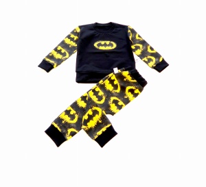 Komplet żółty batman -  baggy i bluza