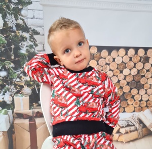 Bluza  świąteczne autka r 86
