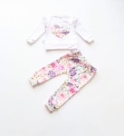 Komplet letnie kwiaty - bluza i legginsy  