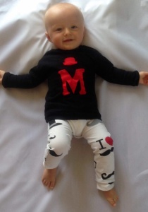Personalized Moustache set - blouse and trousers
