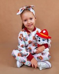 Komplet Psi Patrol Skye bordo - bluza bomberka, legginsy i opaska   