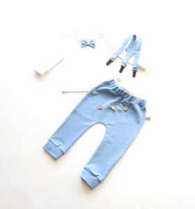 Neavy blue set with buttons - trousers, body with bow-tie and braces (1) (1) (1) (1)