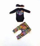 Birds set - leggins + body + headband (1)