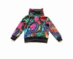 Bluza z kominem welur witraż