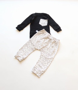 Komplet milk - baggy i body r 80