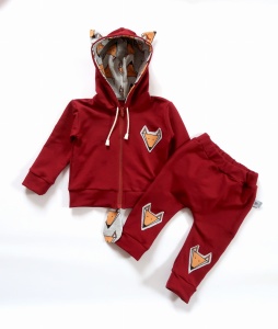 Komplet liski - baggy i bluza  na zamek 