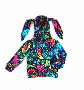 Bluza króliczek welur witraż