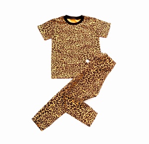 Komplet panterka musztarda - koszulka i legginsy 