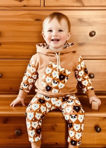Komplet misie brąz - baggy i bluza  