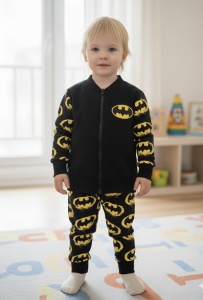 Komplet żółty batman -  baggy i bluza bomberka 