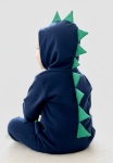 Komplet Dino granat i zieleń - bluza na zamek i baggy  