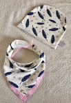 Feathers with lace set - cap and neckerchief