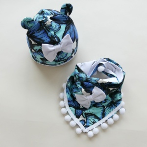 Spots on gray set with small ears - cap and neckerchief (1) (1)