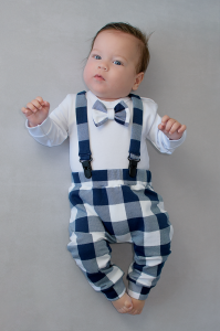 Neavy blue squared set with braces