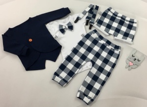 Neavy blue set with buttons - trousers,shorts, body, coat and braces (1) (1)