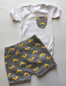Yellow batman set - body and shorts