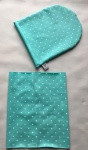 Mint spots set - cap and chimney scarf