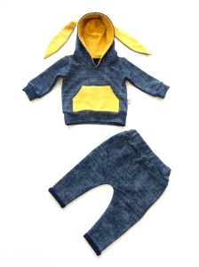 Komplet króliczek jeans  - baggy i bluza   