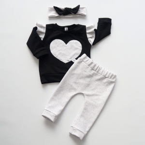 Straciatella set  - blouse, leggins and headband