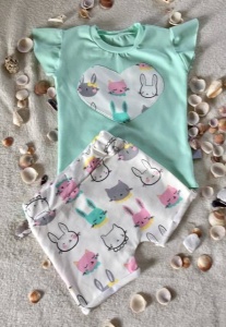 Bunny set - t-shirt and shorts