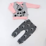 Gray Zebras set with bow