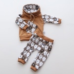 Komplet misie brąz - baggy i bluza z kominem 