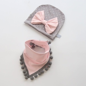 Spots set with big bow - cap and neckerchief