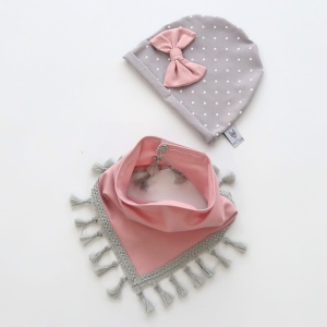 Pink set - cap and neckerchief (1)