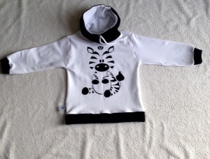 Zebra blouse with chimney