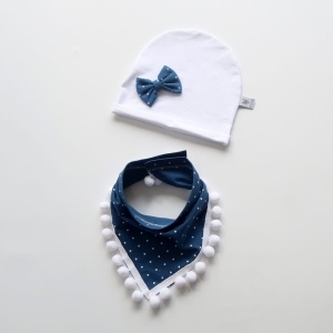 Spots on Neavy blue set - cap and neckerchief