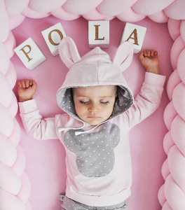 Bluza Myszka Miki z kapturem róż