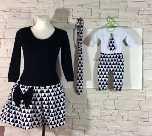 Black-white triandle family set  (1)