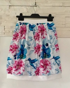 Ecru Hummingbird skirt