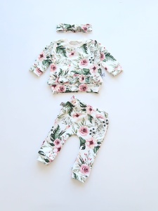 Quartz pink and spots set - blouse, headband and leggins (1) (1) (1) (1)