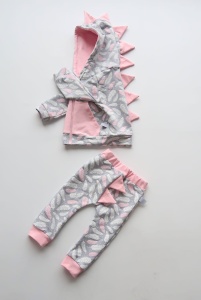 Dino pink set - hooded blouse and trouses (1) (1)