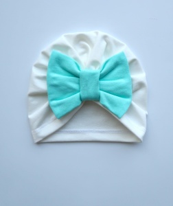 Turban ecru i aqua