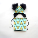 Patches set with mint bow - cap and chimney scarf (1) (1) (1) (1) (1) (1) (1) (1) (1) (1) (1)