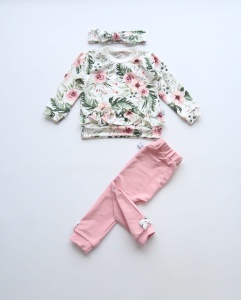 Quartz pink and spots set - blouse, headband and leggins (1) (1) (1)