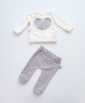 Komplet minky i groszki - bluza+legginsy 