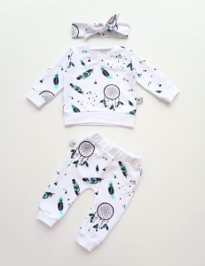 Ecru Hummingbird set - blouse with chimney + leggins (1) (1) (1) (1) (1) (1)