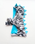 Bluza Dino na zamek - moro i turkus 