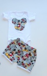 Mickey and Minnie on gray set - body and shorts